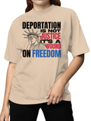 Justice Wound Freedom Quote Art Women's T-shirt