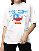Officially Licensed Super Pretzel Salty, Proud, and Free Pretzel Women's T-shirt