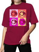 Pop Art Cherry Lips Graphic Women's T-shirt