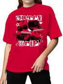 Cherry Drip Graphic Design Women's T-shirt