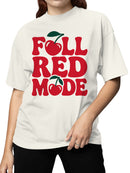 Full Red Mode Cherry Design Women's T-shirt