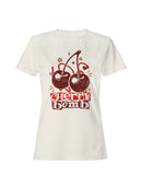 Bold Cherry Bomb Graphic Art Women's T-shirt