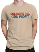 Military Profit Inequality Message Men's T-shirt