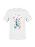Colorful Statue of Liberty: Resist Men's T-shirt