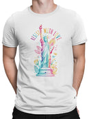 Colorful Statue of Liberty: Resist Men's T-shirt