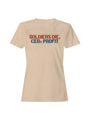 Military Profit Inequality Message Women's T-shirt