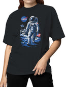 Officially Licensed NASA Astronaut Lunar Walk Design Women's T-shirt