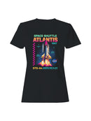 Officially Licensed NASA Atlantis Space Shuttle 1997 Launch Women's T-shirt