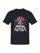 Officially Licensed Nasa Retro Rocket Launch Men's T-shirt