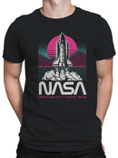 Officially Licensed Nasa Retro Rocket Launch Men's T-shirt