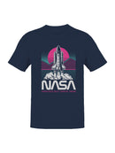 Officially Licensed Nasa Retro Rocket Launch Men's T-shirt