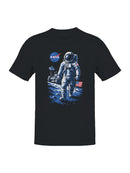 Officially Licensed NASA Astronaut Lunar Walk Design Men's T-shirt