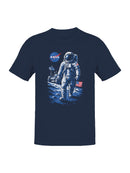 Officially Licensed NASA Astronaut Lunar Walk Design Men's T-shirt