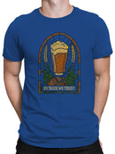 In Beer We Trust Stained Glass Art Men's T-shirt