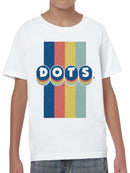 Officially Licensed Dots Retro Rainbow Design Youth's T-shirt