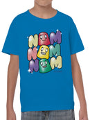 Officially Licensed Dots Colorful Candy Faces Delight Youth's T-shirt