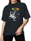 Officially Licensed Dots Cosmic Balloon Adventure Women's T-shirt