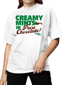 Officially Licensed Junior Mints Creamy Mints in Pure Chocolate Women's T-shirt