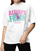 Officially Licensed Coca Cola Retro Always Fresh Design Women's T-shirt