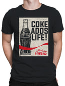Officially Licensed Coca Cola Classic "Coke Adds Life Men's T-shirt