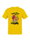 Officially Licensed Coca Cola Better With Coke  Men's T-shirt