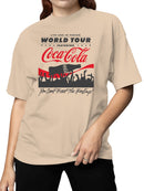 Officially Licensed Coca Cola World Tour Graphic Art Women's T-shirt