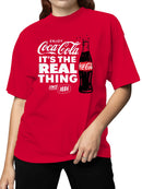 Officially Licensed Coca Cola It's the Real Thing Women's T-shirt