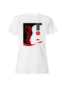 Officially Licensed Coca Cola Guitar Logo Design Women's T-shirt