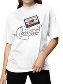 Officially Licensed Coca Cola Iconic Coke Cassette Design Women's T-shirt