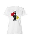 Officially Licensed Coca Cola Vintage Coke Pop Art Design Women's T-shirt