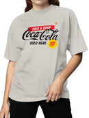 Officially Licensed Coca Cola Cold & Crisp Sign Women's T-shirt
