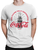 Officially Licensed Coca Cola Coke Bottle "The Pause That Refreshes Men's T-shirt