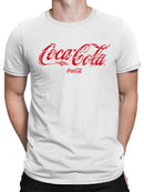 Officially Licensed Coca Cola Distorted Grunge Art Men's T-shirt