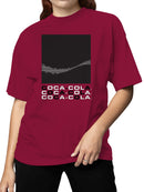 Officially Licensed Coca Cola Elegantly Modern Soundwave Women's T-shirt