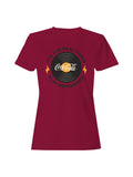 Officially Licensed Coca Cola Vinyl Style Logo Design Women's T-shirt