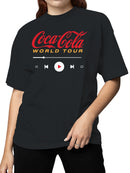 Officially Licensed Coca Cola Coca-Cola World Tour Music Theme Women's T-shirt