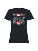 Officially Licensed Coca Cola Retro Cassette Graphic Women's T-shirt