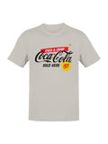 Officially Licensed Coca Cola Cold & Crisp Sign Men's T-shirt