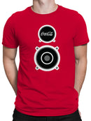 Officially Licensed Coca Cola Music Speaker Design Men's T-shirt