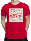 Officially Licensed Coca Cola Musical Icon Art Men's T-shirt