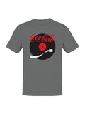 Officially Licensed Coca Cola Vinyl Record Design Men's T-shirt