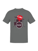 Officially Licensed Coca Cola Coke Drum Set Logo Art Men's T-shirt