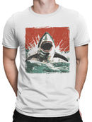 Ferocious Shark Attack Art Men's T-shirt