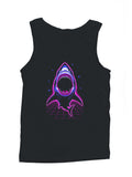 Neon Retro Shark Attack Men's Tank Top