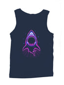 Neon Retro Shark Attack Men's Tank Top