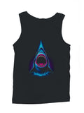 Neon Splash Shark Attack Art Men's Tank Top