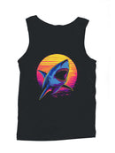 Retro Sunset Shark Attack Men's Tank Top
