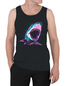 Neon Shark Art with Vibrant Colors Men's Tank Top