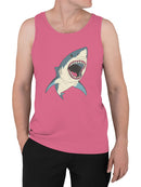Ferocious Great White Attack Men's Tank Top