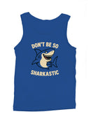 Sharkastic Humor Graphic Art Men's Tank Top